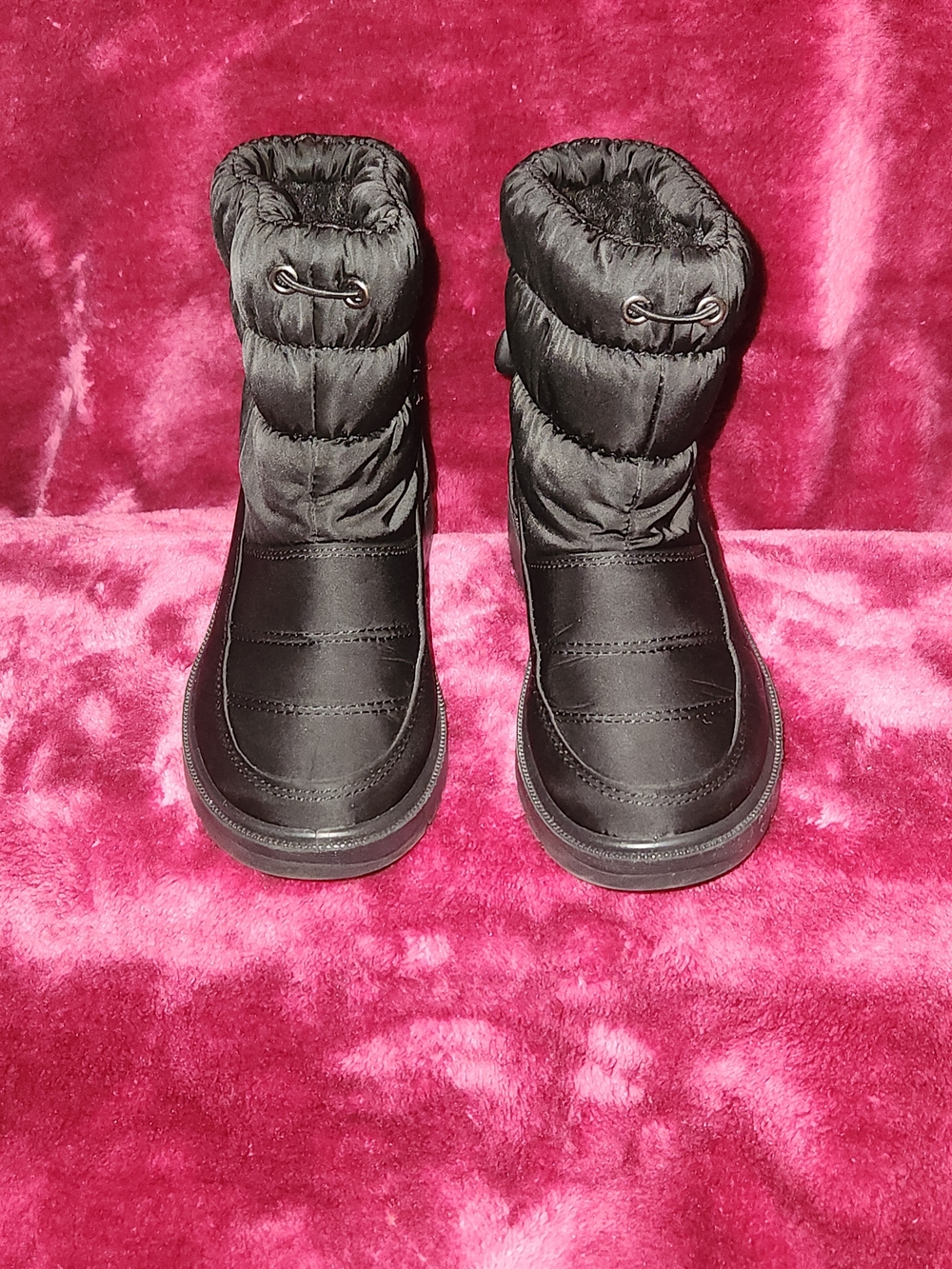 Girls Lucky Top Black Winter Snow Boots
